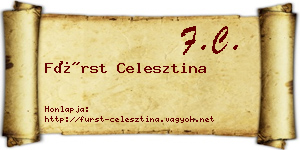 Fürst Celesztina névjegykártya